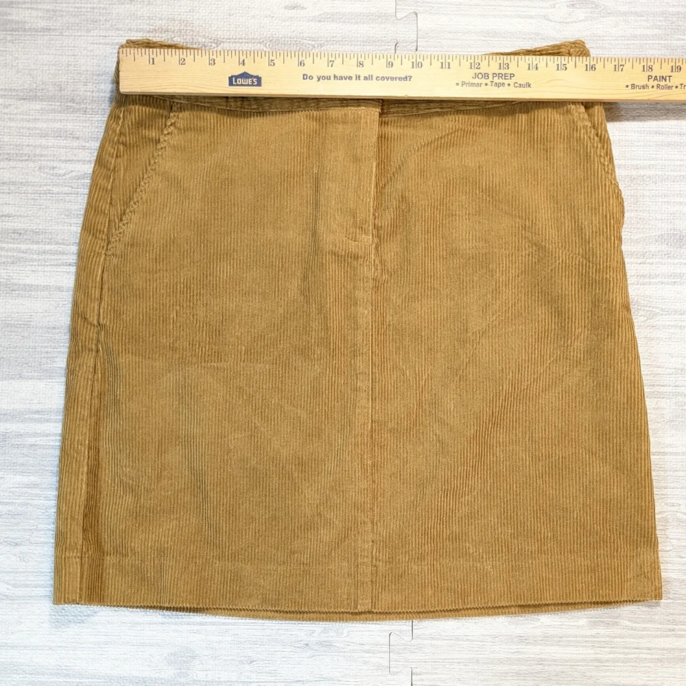 Talbots Corduroy Skirt Womens Carmel Brown Academia Country Preppy Pencil 8P New